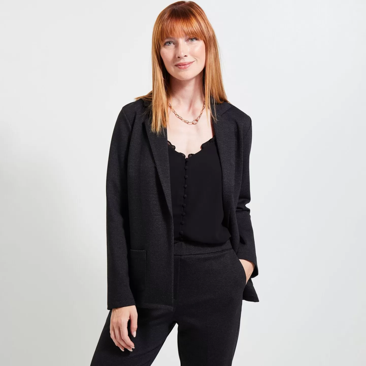 Grain de Malice Blazer Décontracté Maille Femme- Vestes & Blousons