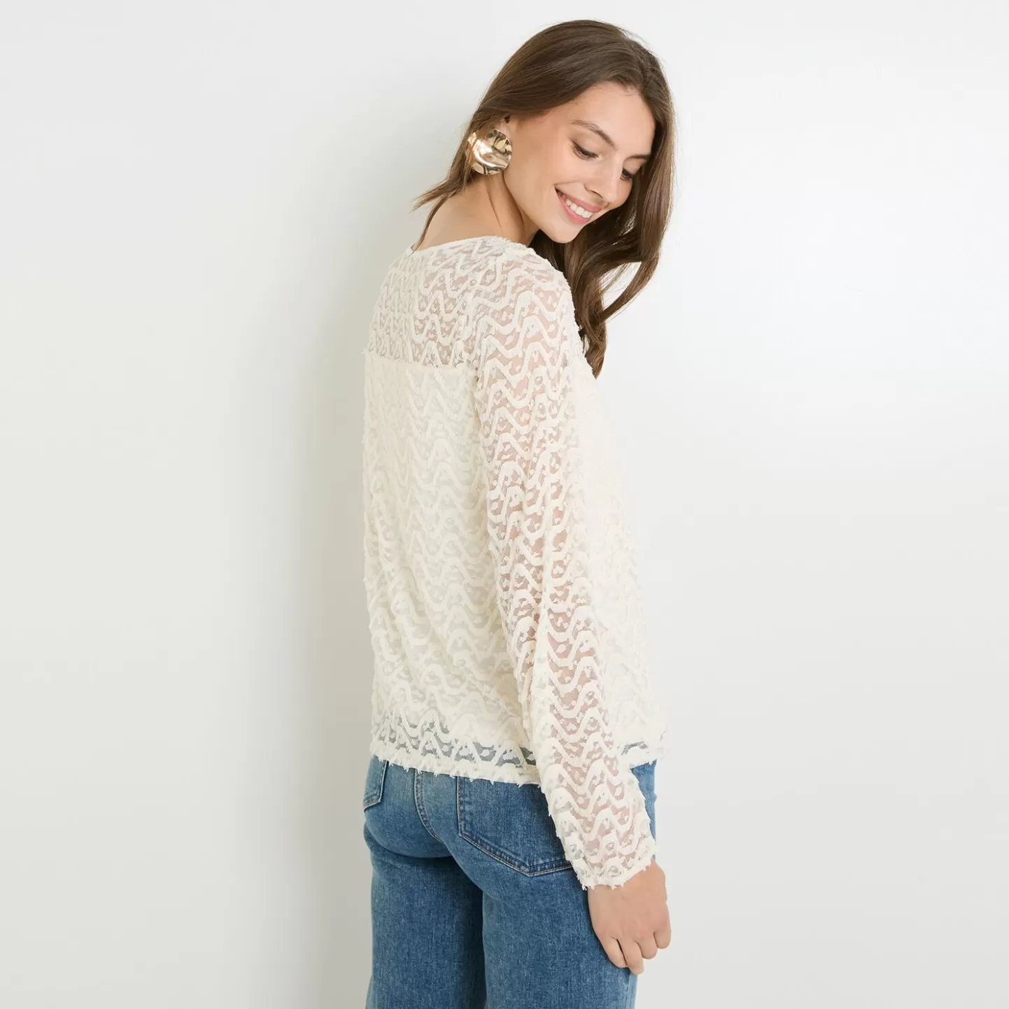 Grain de Malice Blouse Col Rond Femme- T-Shirts & Tops | Chemisiers & Blouses