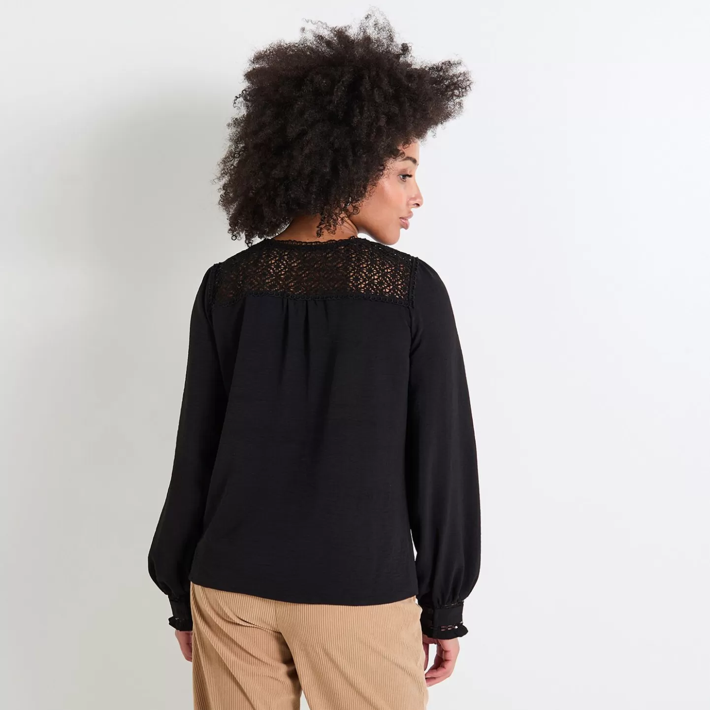 Grain de Malice Blouse Col V Femme- Chemisiers & Blouses