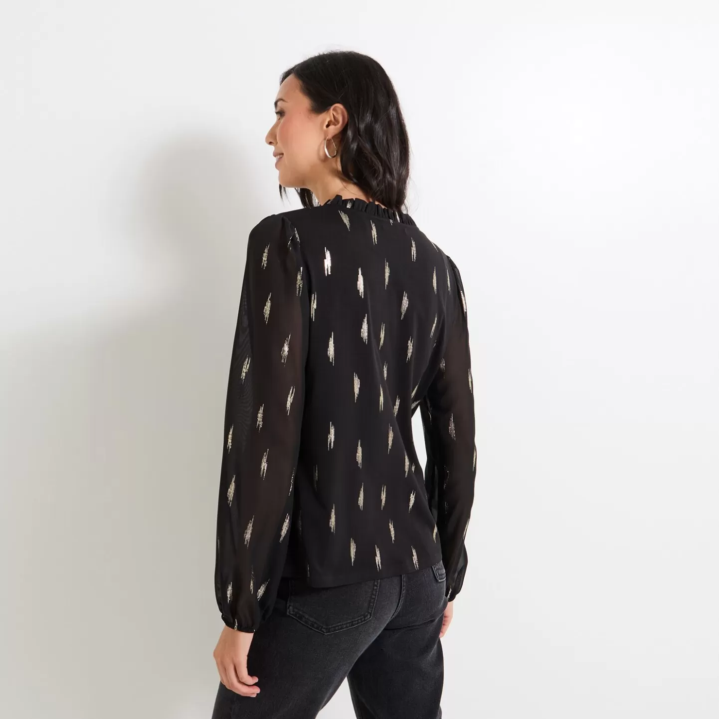 Grain de Malice Blouse Col V Femme- T-Shirts & Tops | Chemisiers & Blouses