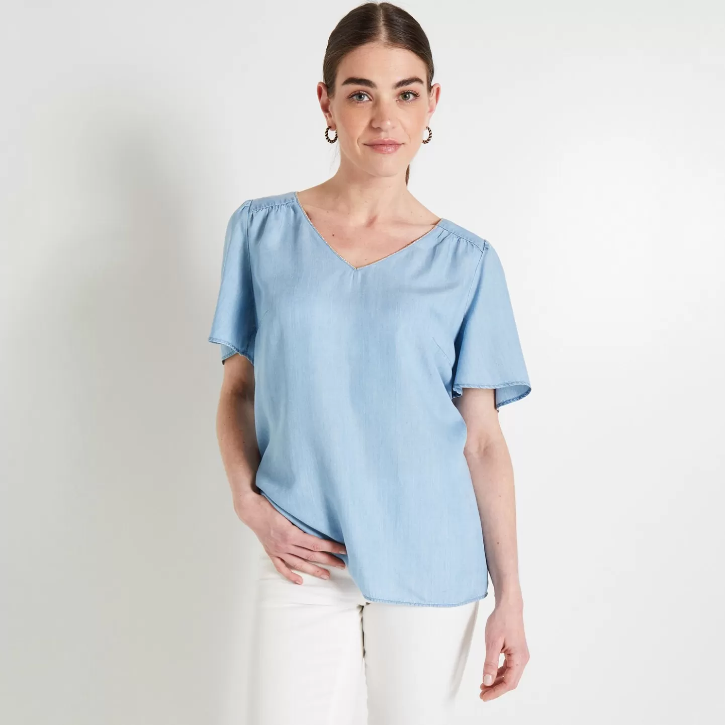 Grain de Malice Blouse Denim Femme- Jeans