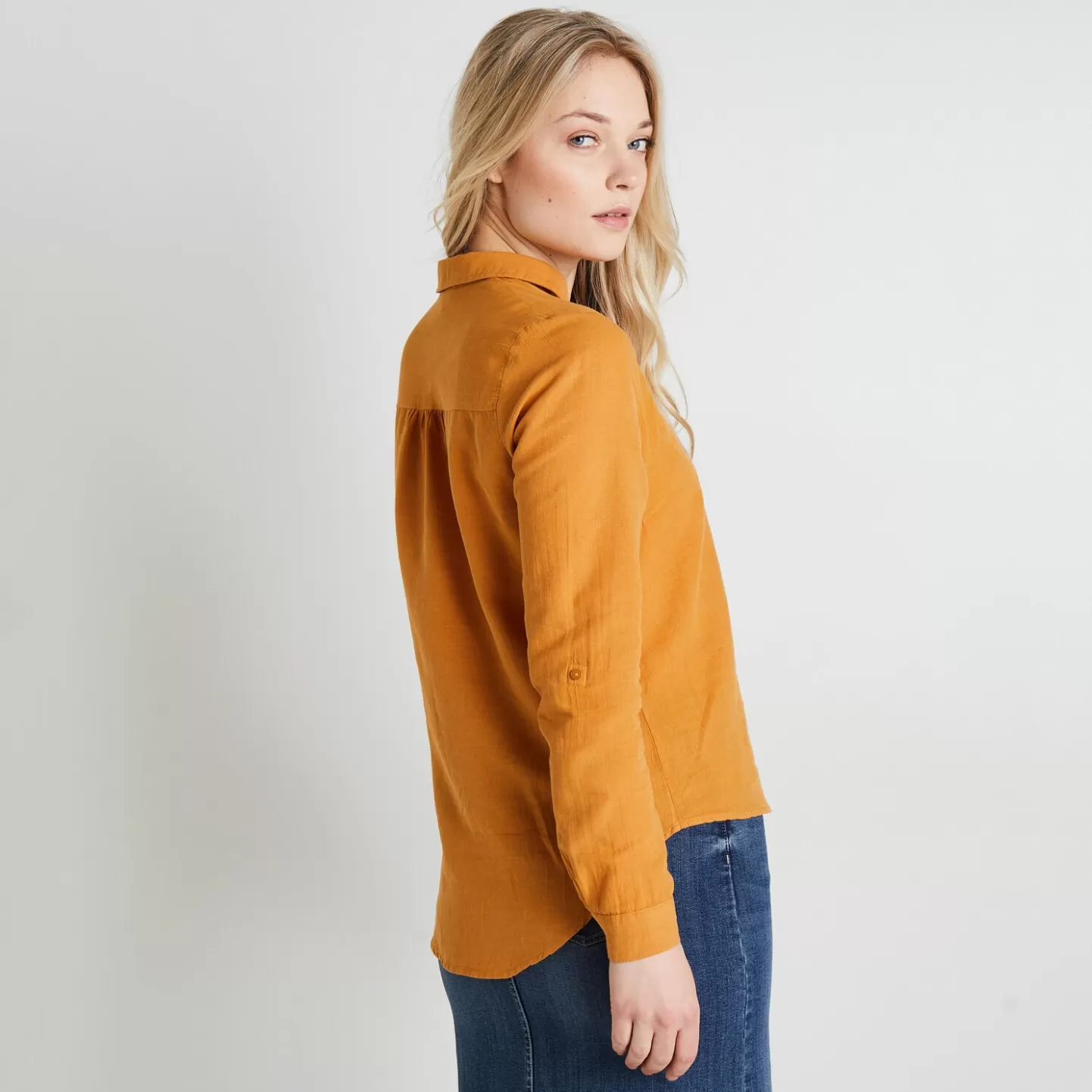 Grain de Malice Blouse En Coton Et Lin Femme- Chemisiers & Blouses