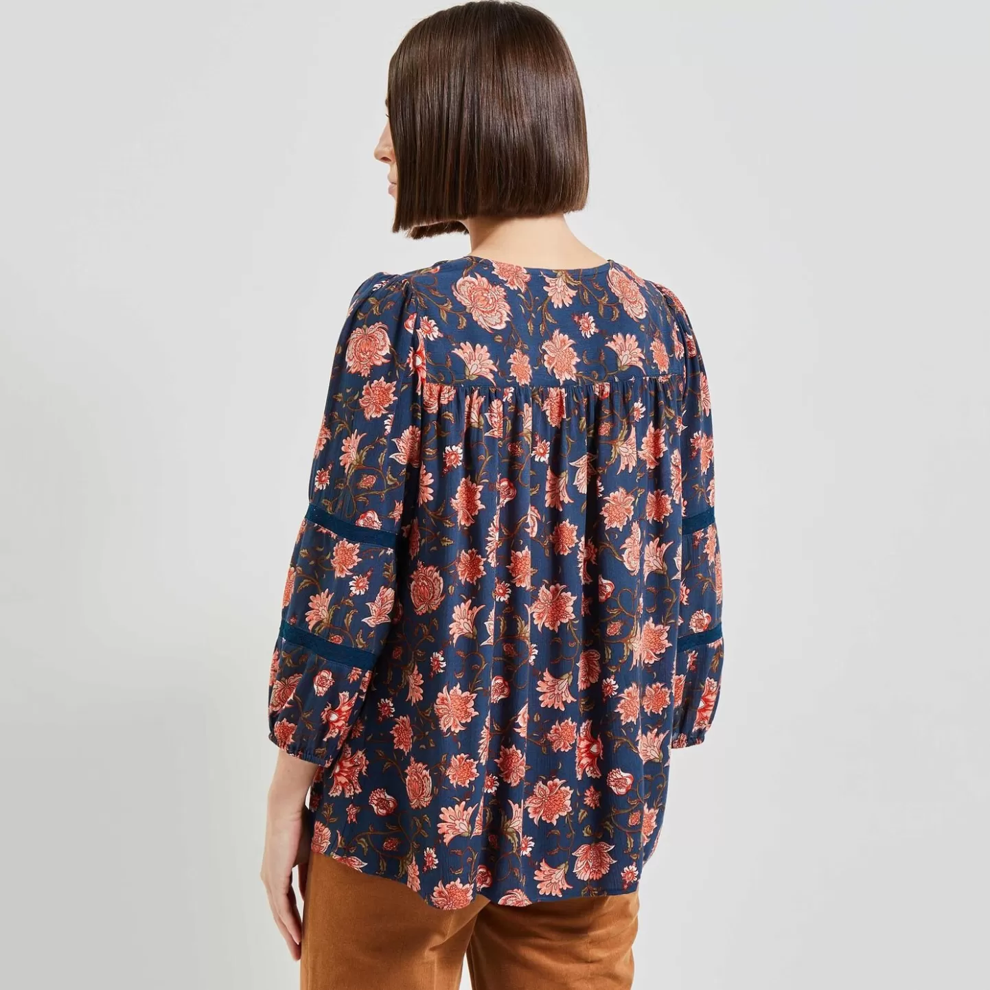 Grain de Malice Blouse Fleurie Femme- Chemisiers & Blouses