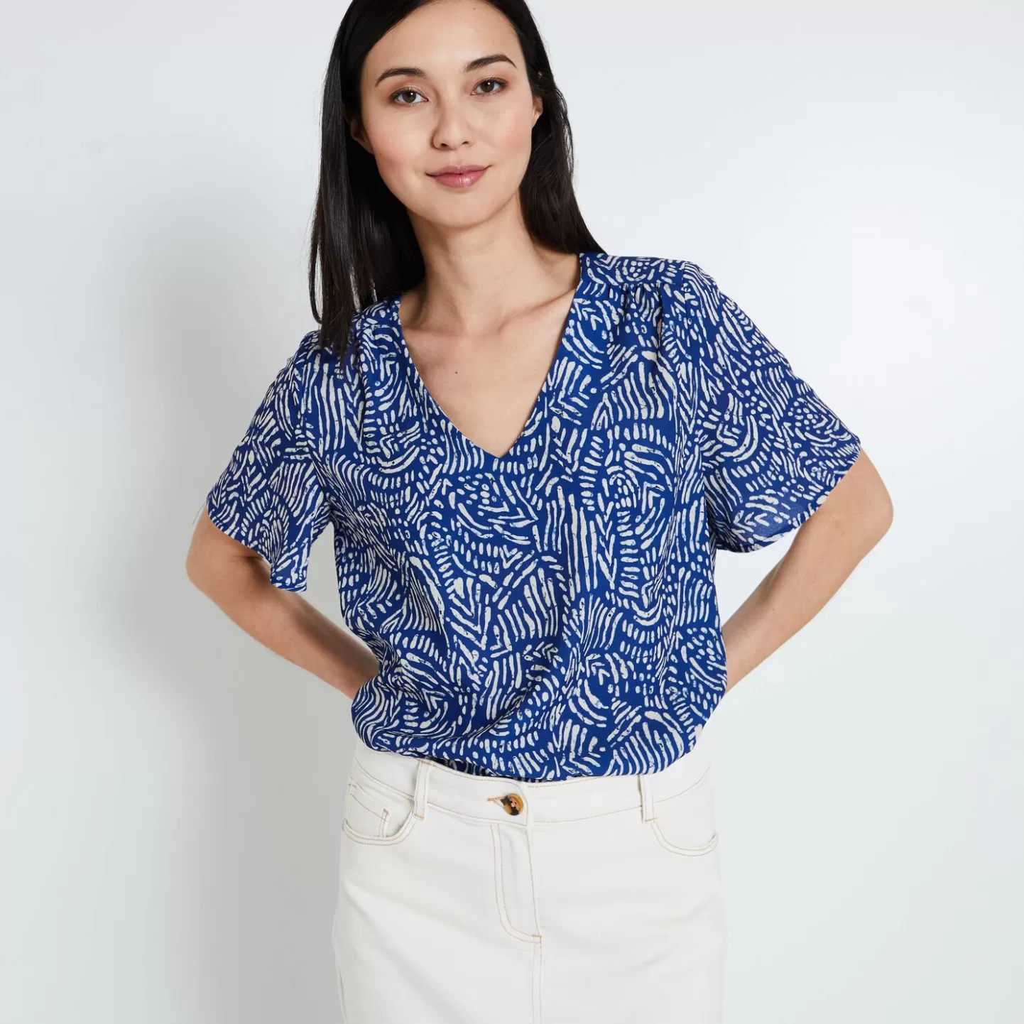 Grain de Malice Blouse Imprimée Femme- Chemisiers & Blouses