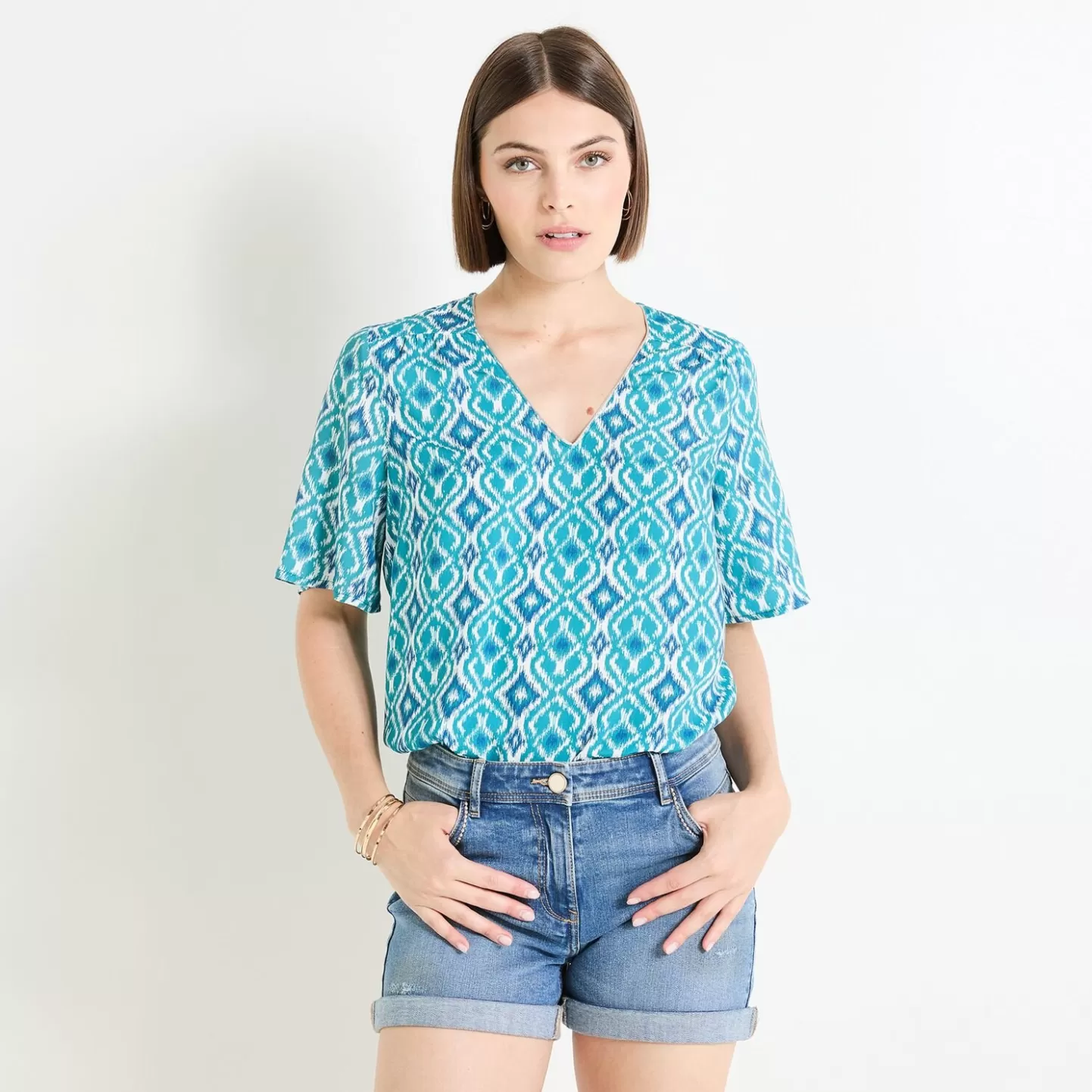 Grain de Malice Blouse Imprimée Femme- Chemisiers & Blouses