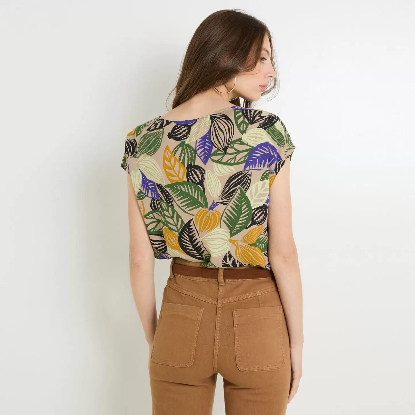 Grain de Malice Blouse Manches Courtes Femme- Chemisiers & Blouses