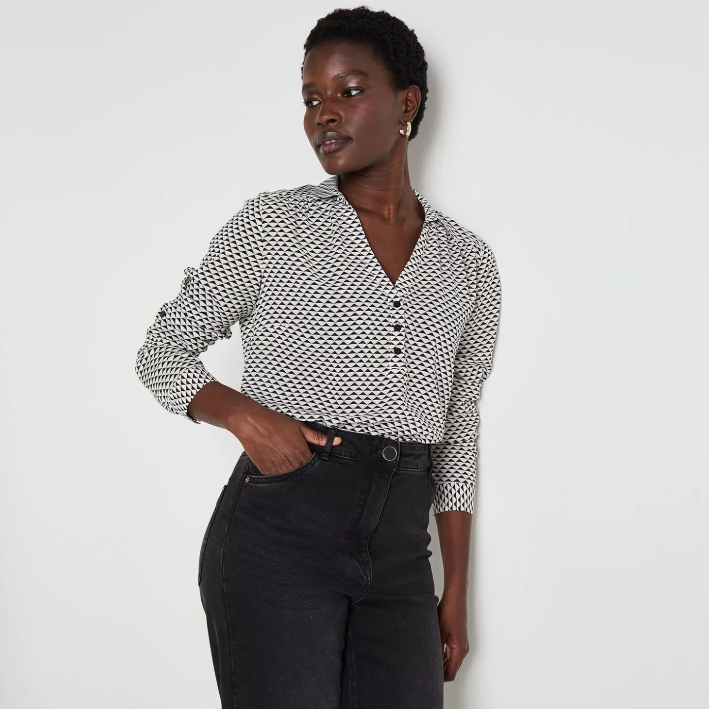 Grain de Malice Blouse Manches Longues Femme- Chemisiers & Blouses