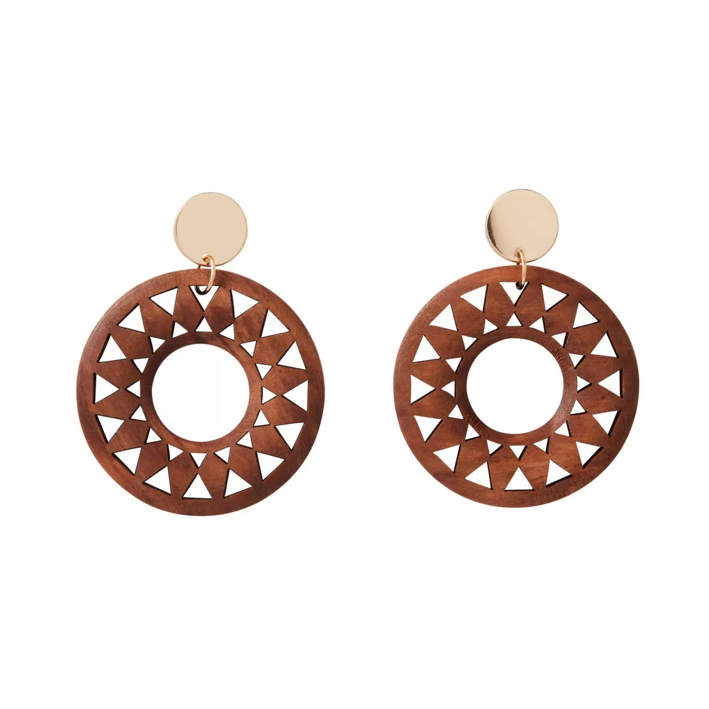 Grain de Malice Boucles D'oreilles Cercles En Bois- Bijoux