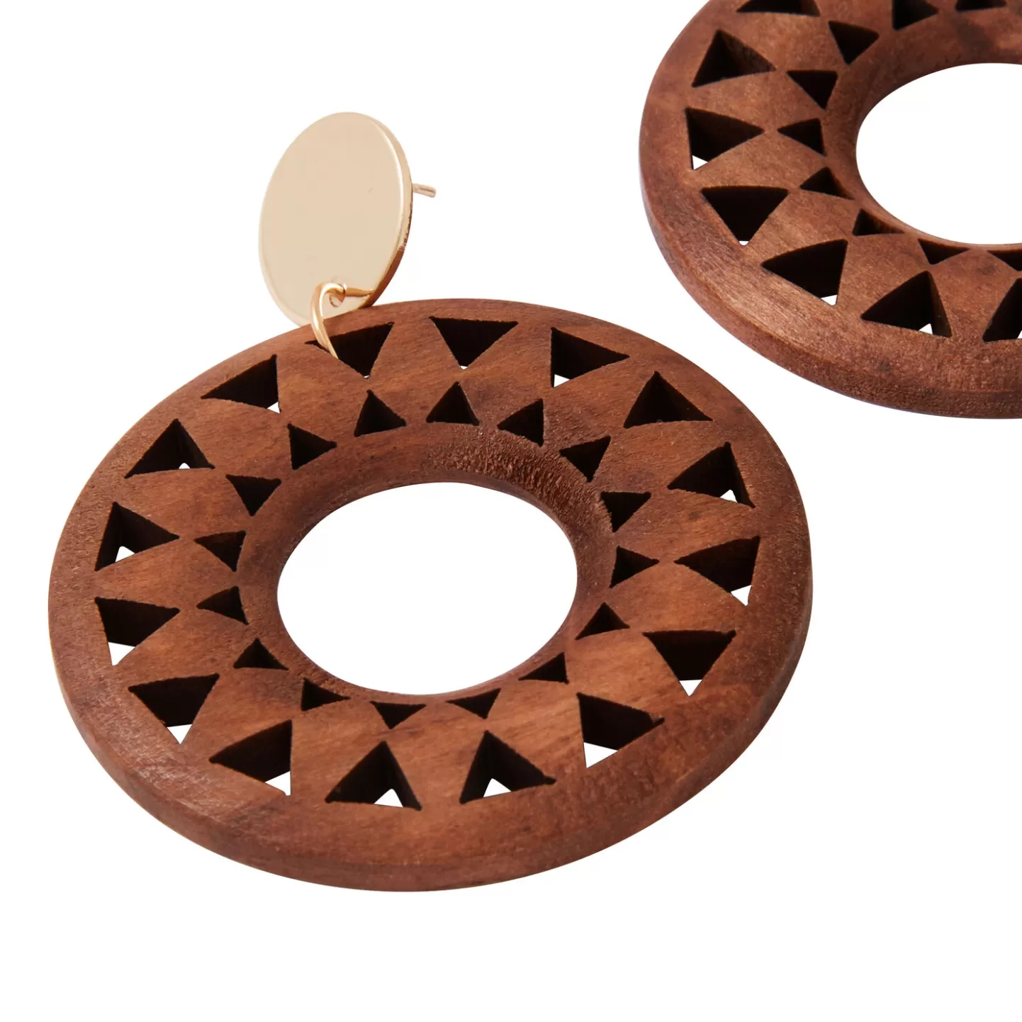 Grain de Malice Boucles D'oreilles Cercles En Bois- Bijoux