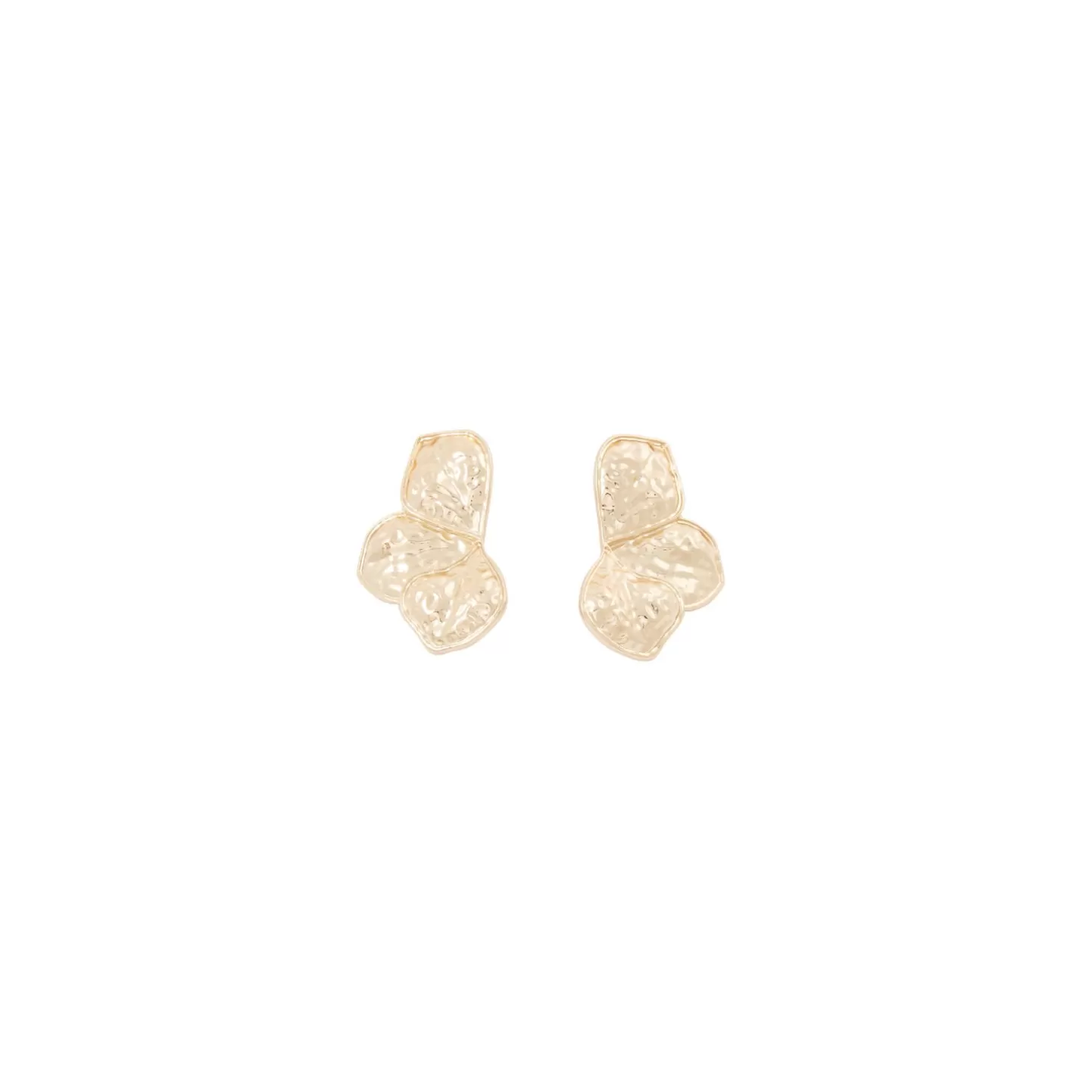 Grain de Malice Boucles D'oreilles Demi-fleurs Martelées- Bijoux