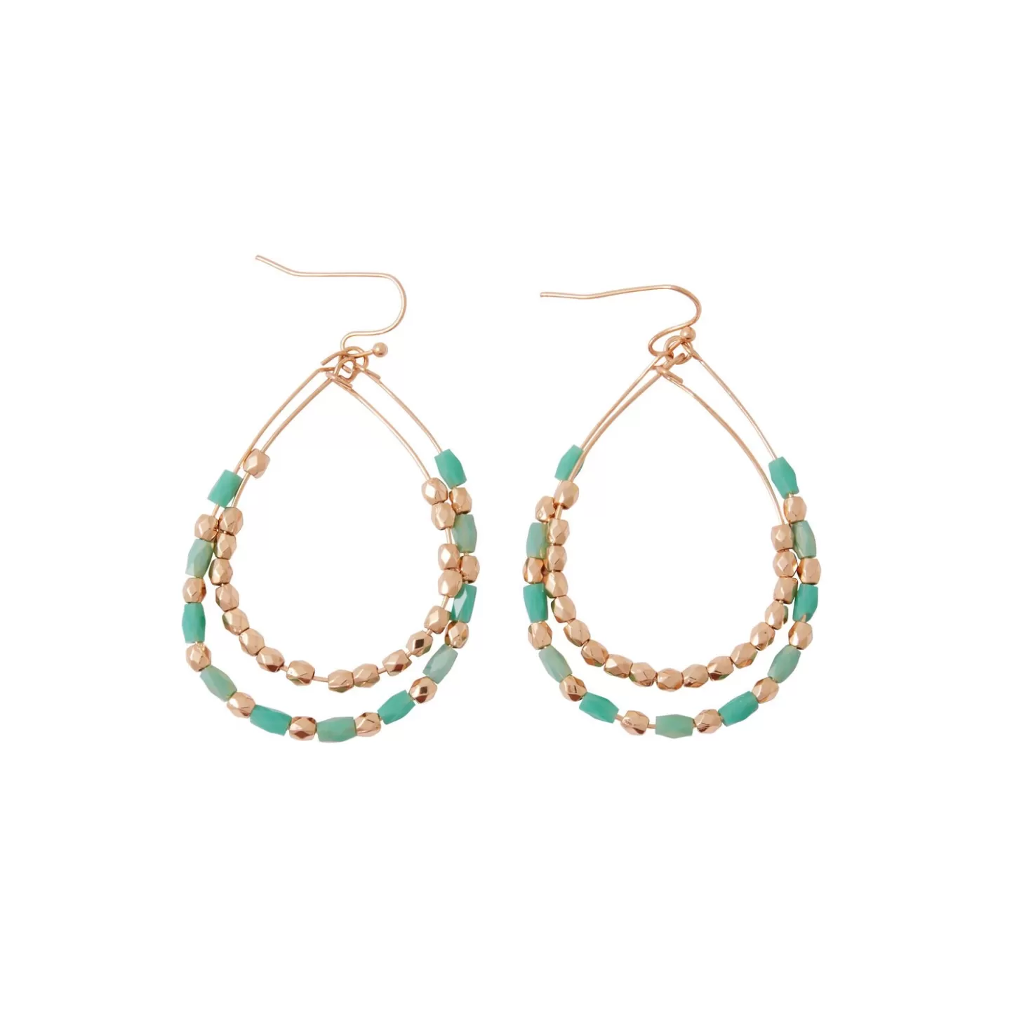 Grain de Malice Boucles D'oreilles Double Goutte Perles- Bijoux