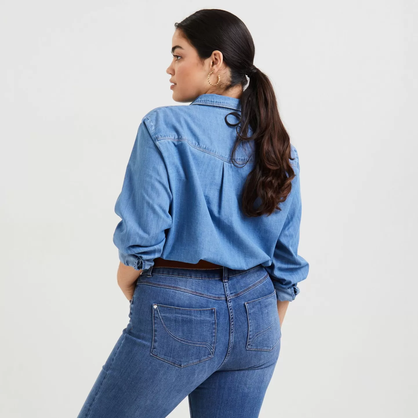 Grain de Malice Chemise En Jean Femme- Jeans | Chemisiers & Blouses