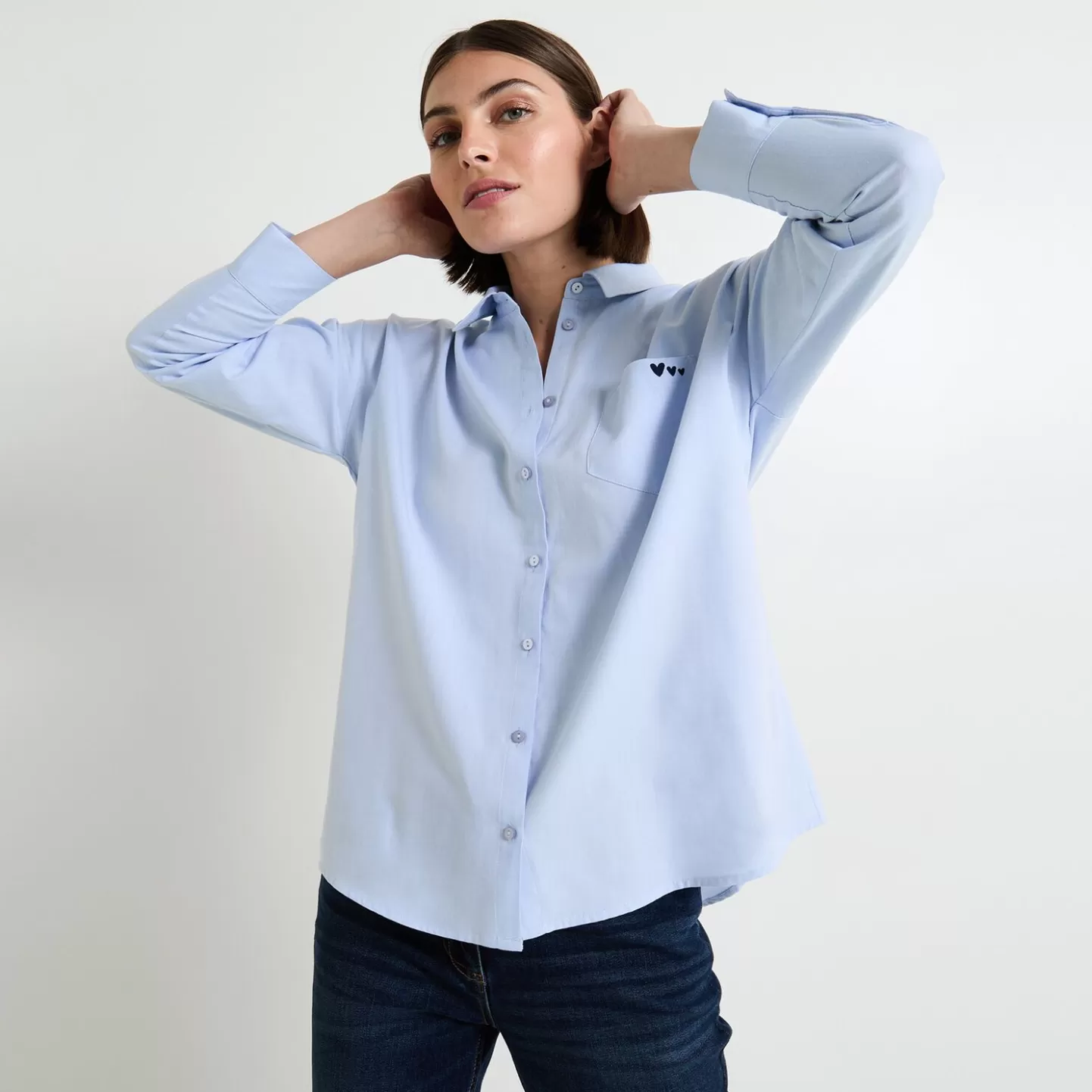 Grain de Malice Chemisier Col Chemise Femme- Chemisiers & Blouses