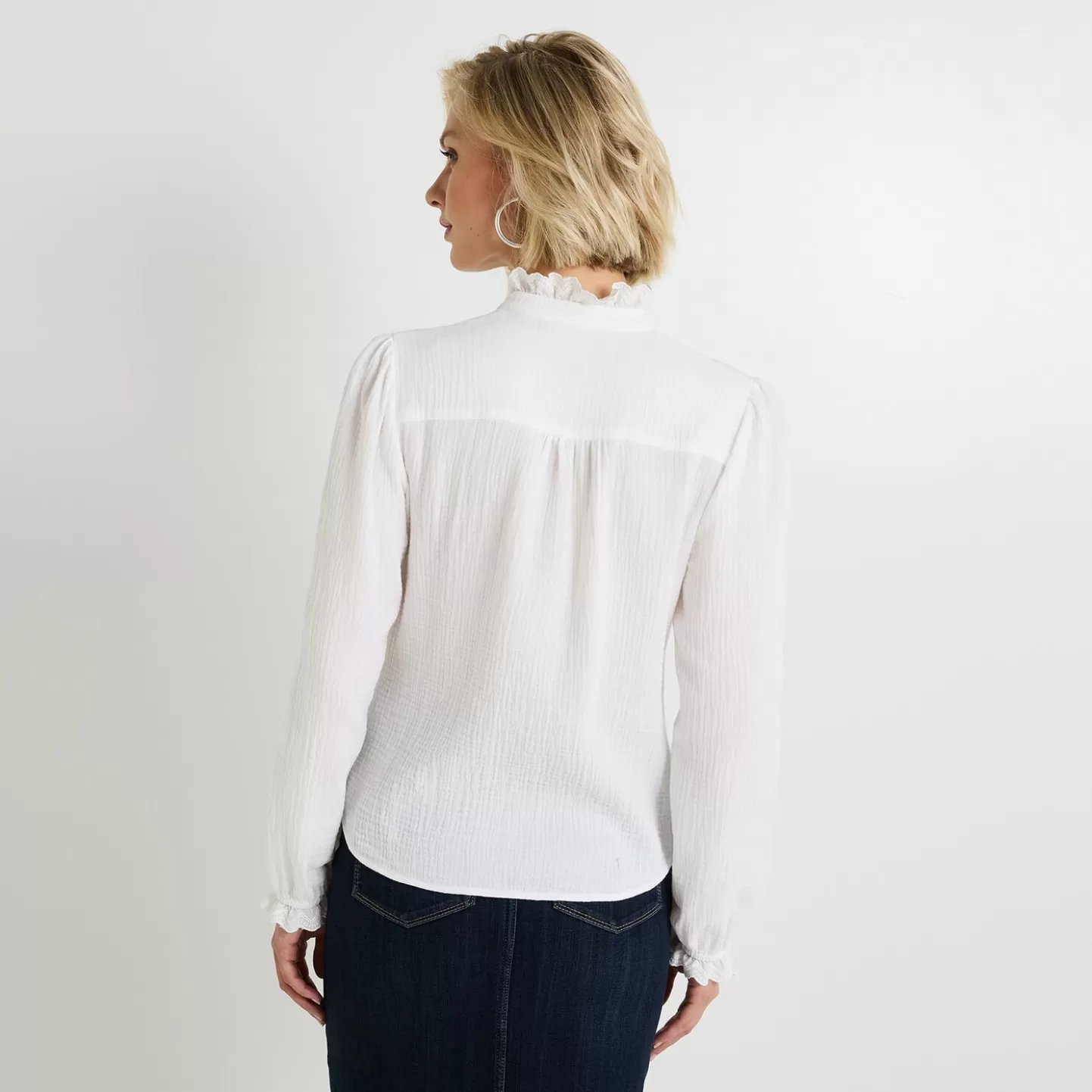 Grain de Malice Chemisier Col Montant Femme- Chemisiers & Blouses