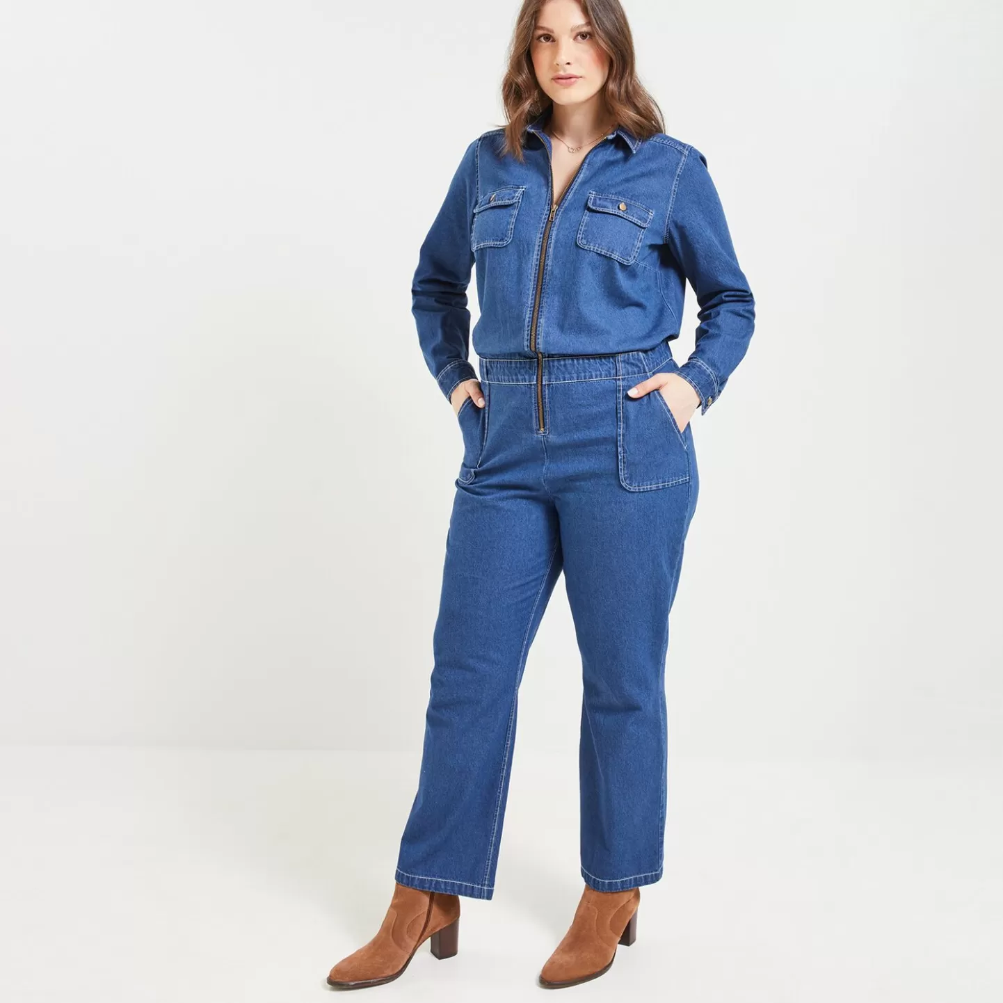 Grain de Malice Combinaison En Jeans- Jeans