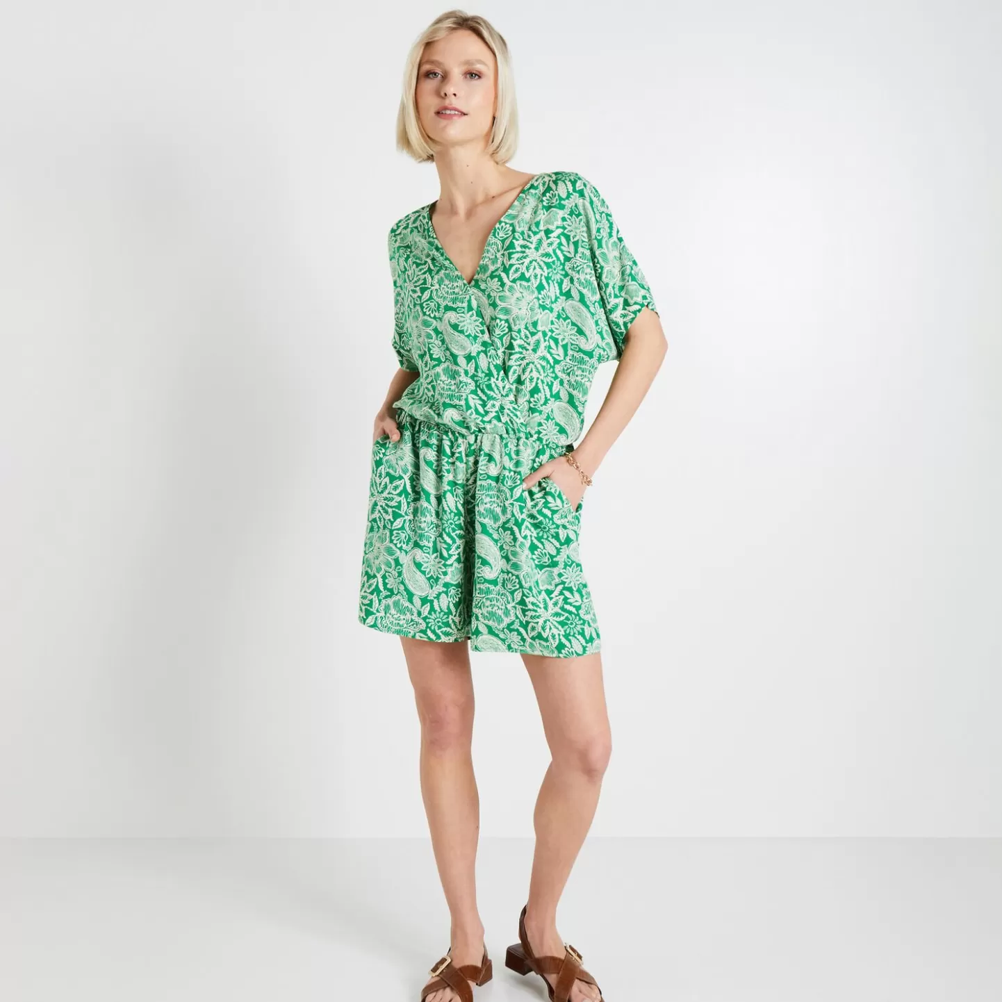 Grain de Malice Combishort Imprimée Femme- Combinaisons & Combishorts | Robes