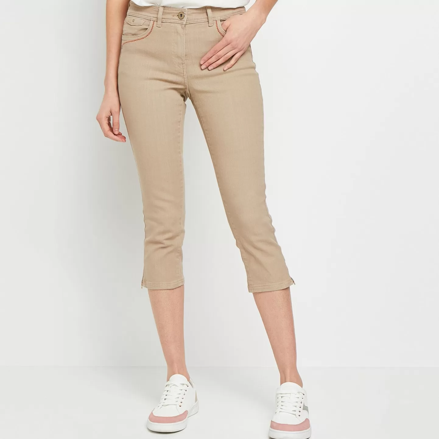 Grain de Malice Corsaire En Jean Coloré Femme- Jeans
