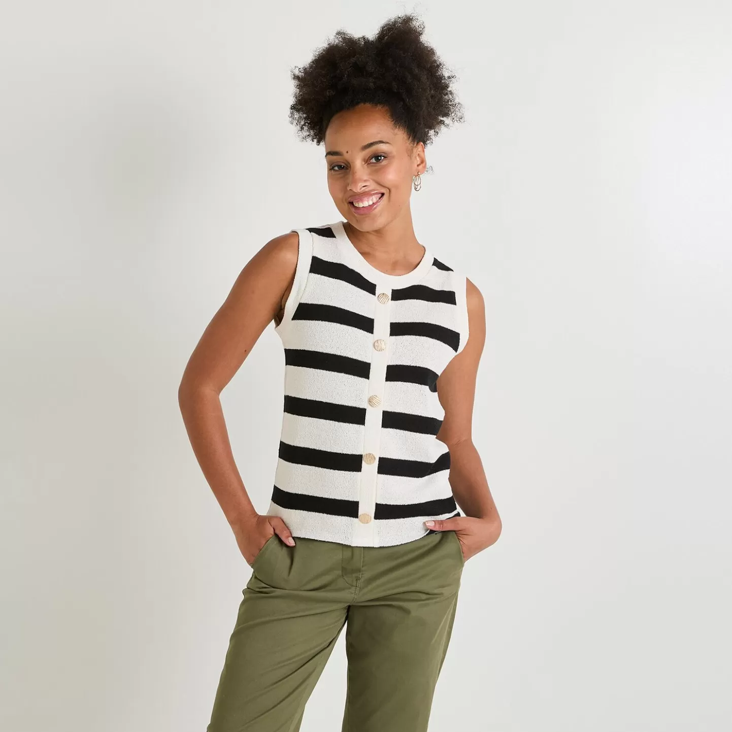 Grain de Malice Débardeur Rayé Femme- Gilets | T-Shirts & Tops