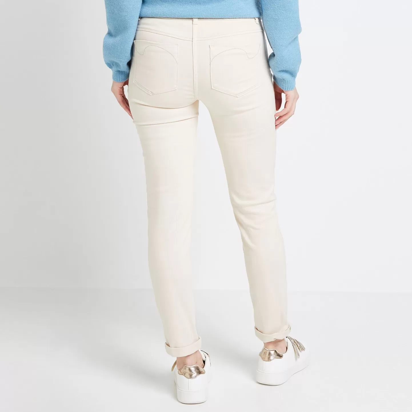 Grain de Malice Denim Couleur Taille Haute FIGARI Femme- Jeans