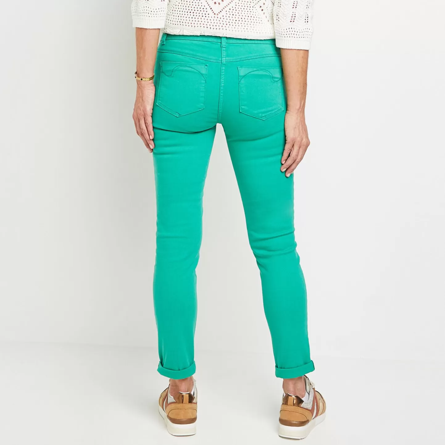 Grain de Malice Denim Couleur Taille Haute FIGARI Femme- Jeans