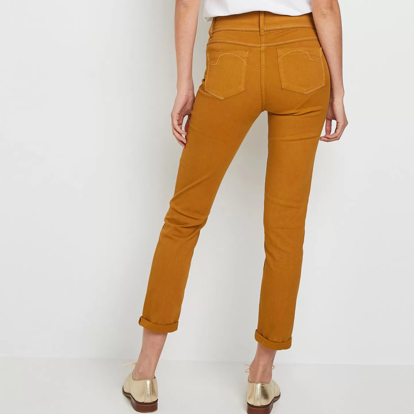 Grain de Malice Denim Couleur Taille Haute FIGARI Femme- Jeans