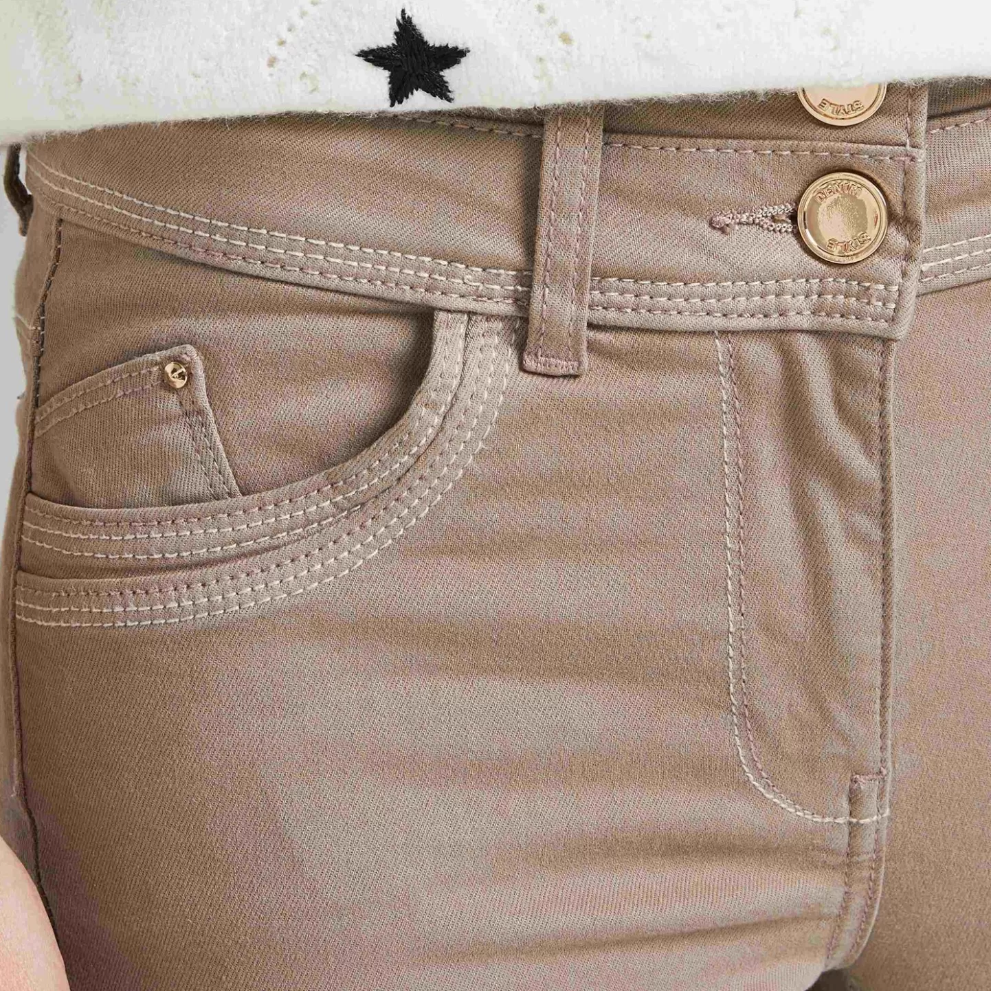 Grain de Malice Denim Couleur Taille Haute FIGARI Femme- Jeans