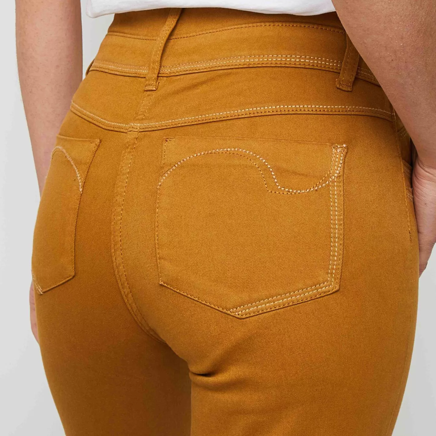 Grain de Malice Denim Couleur Taille Haute FIGARI Femme- Jeans