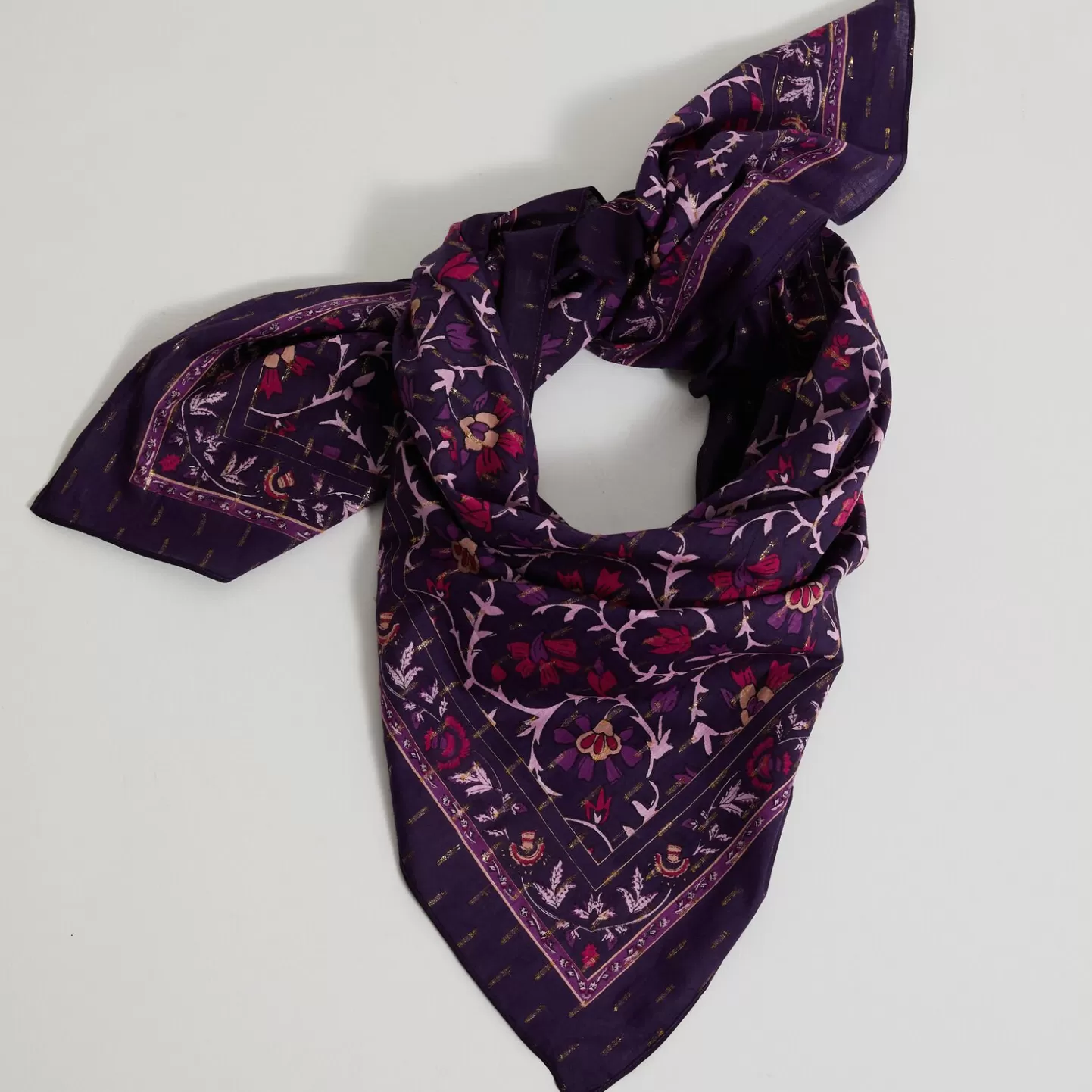 Grain de Malice Foulard Carré Imprimé Femme- Foulards & Étoles