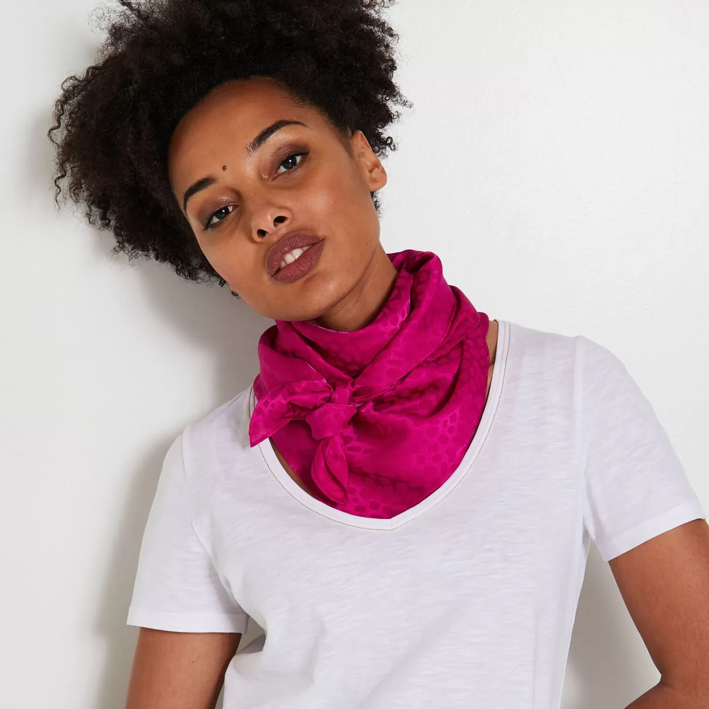 Grain de Malice Foulard Carré Satin Femme- Foulards & Étoles