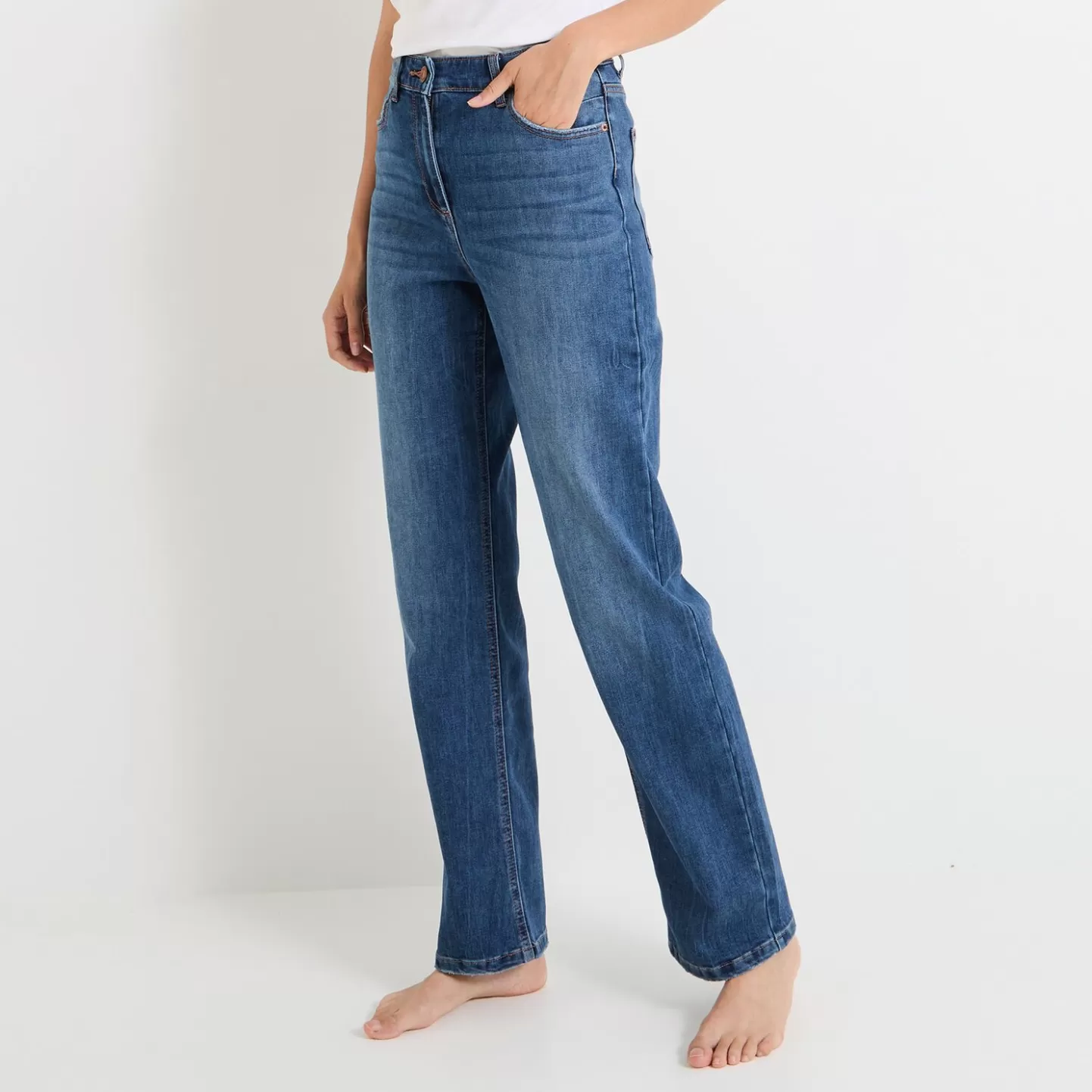 Grain de Malice Jean Droit LIMA Raccourci Femme- Jeans Droits | Jeans