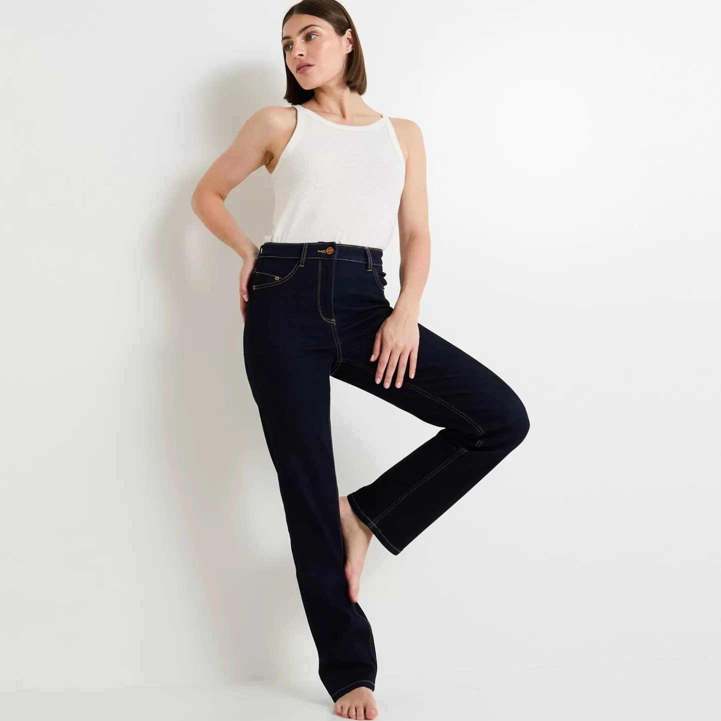 Grain de Malice Jean Droit LIMA Raccourci Femme- Jeans Droits | Jeans