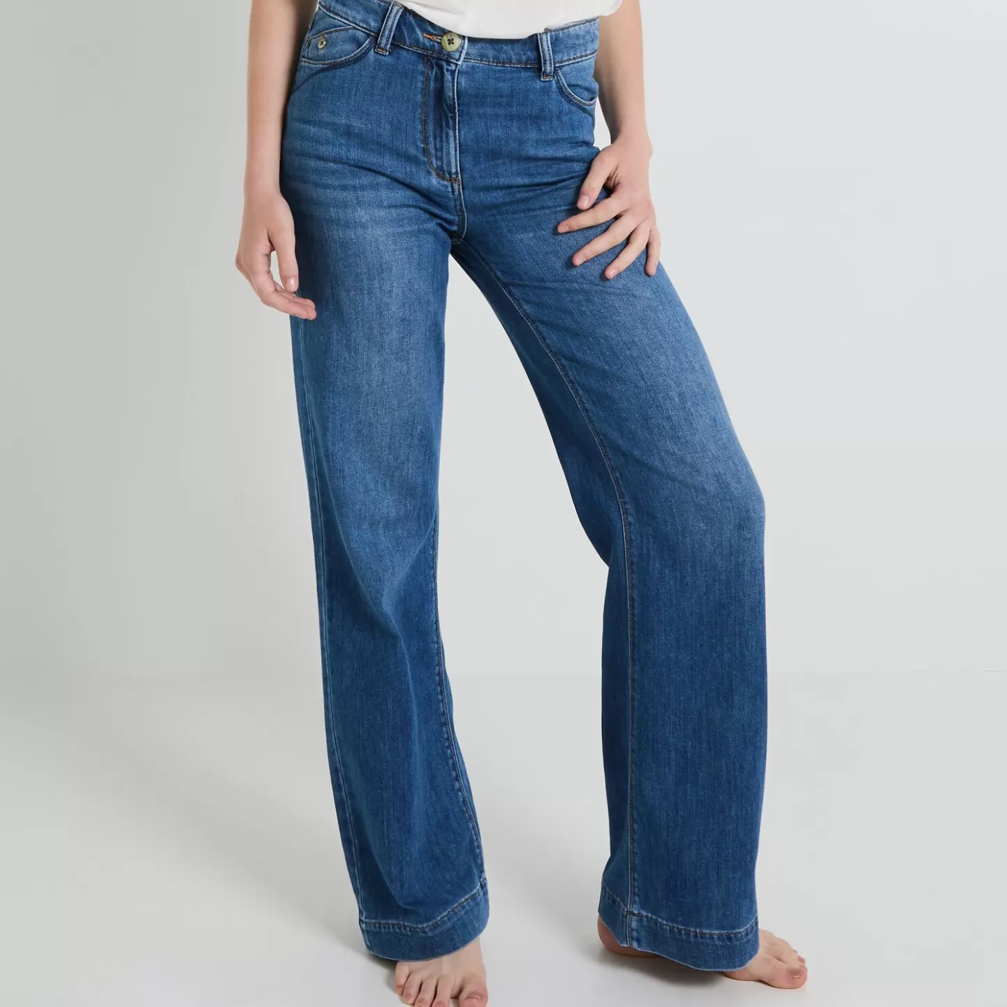 Grain de Malice Jean Flare MALIBU Femme- Jeans Flare | Jeans Taille Haute