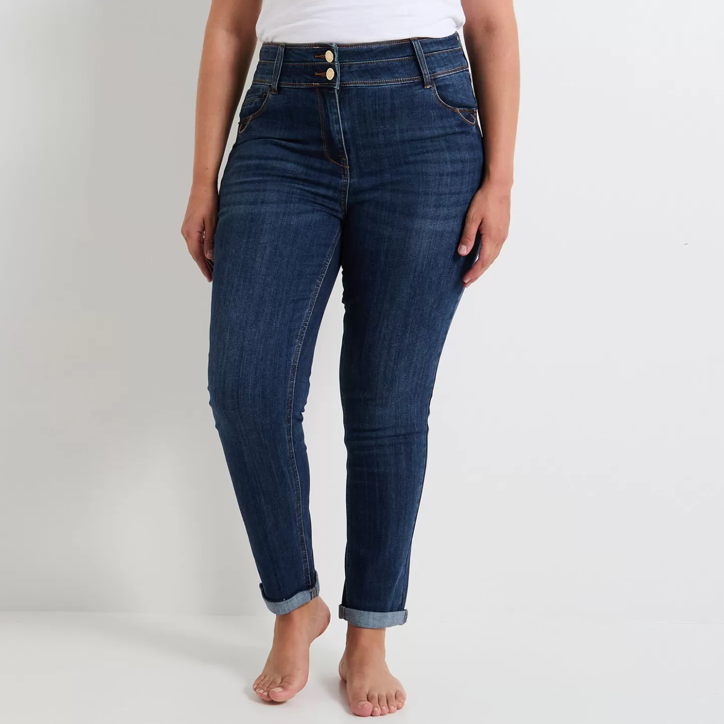 Grain de Malice Jean Raccourci Taille Haute HANOI Femme- Jeans Raccourcis | Jeans Taille Haute