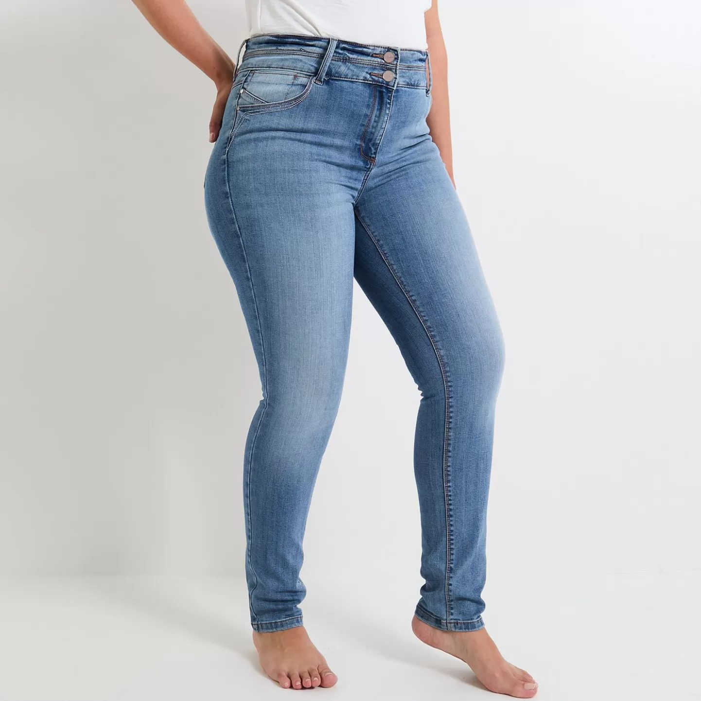 Grain de Malice Jean Slim Taille Haute MILAN Femme- Jeans Slim | Jeans Taille Haute