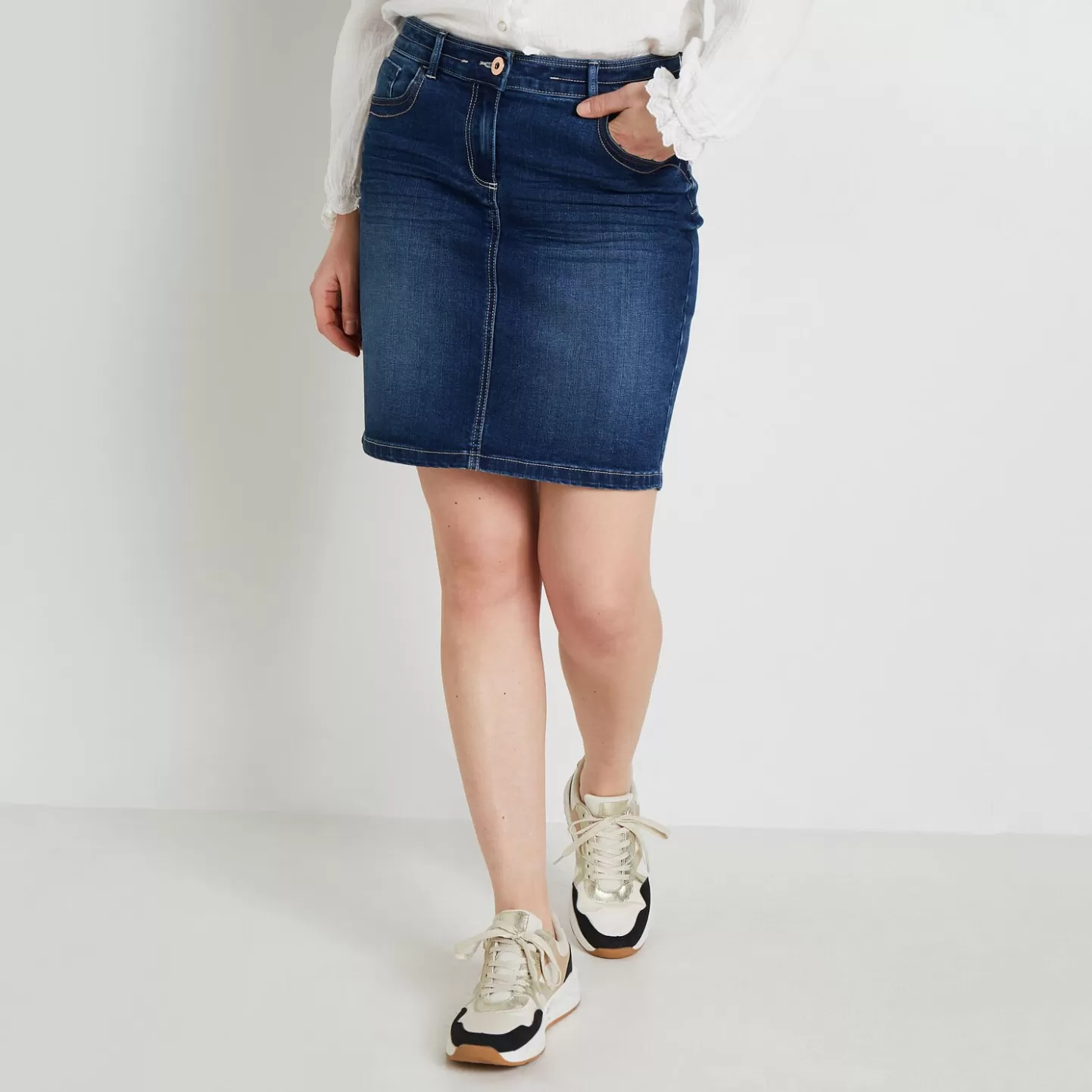 Grain de Malice Jupe En Jean Femme- Jeans | Jupes