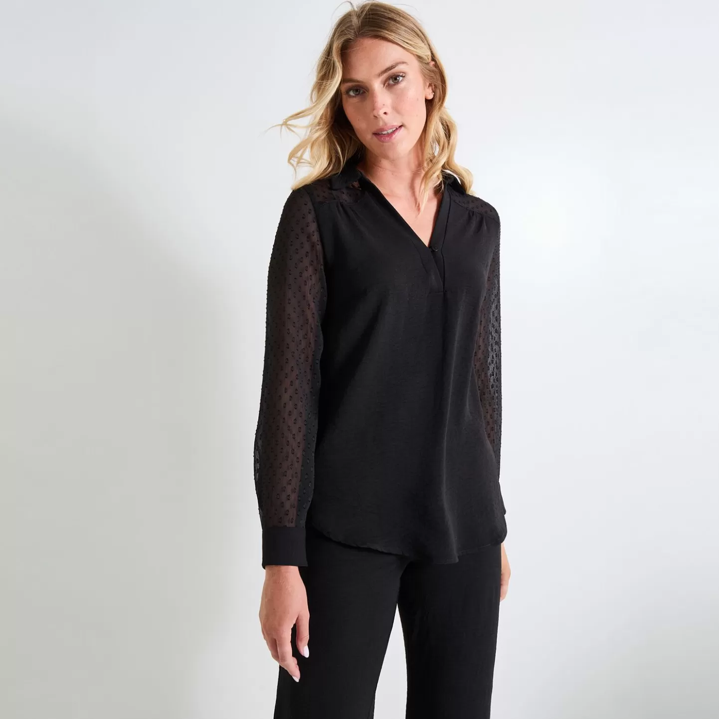 Grain de Malice Liquette Col V Femme- Chemisiers & Blouses