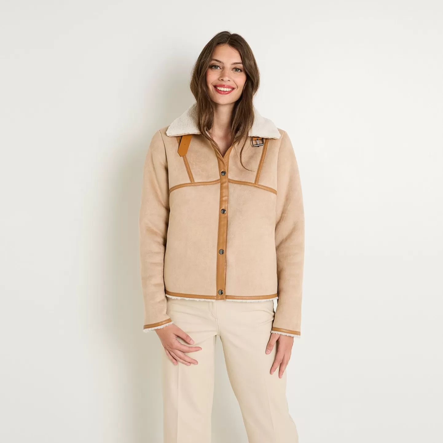 Grain de Malice Manteau Col Montant Femme- Manteaux