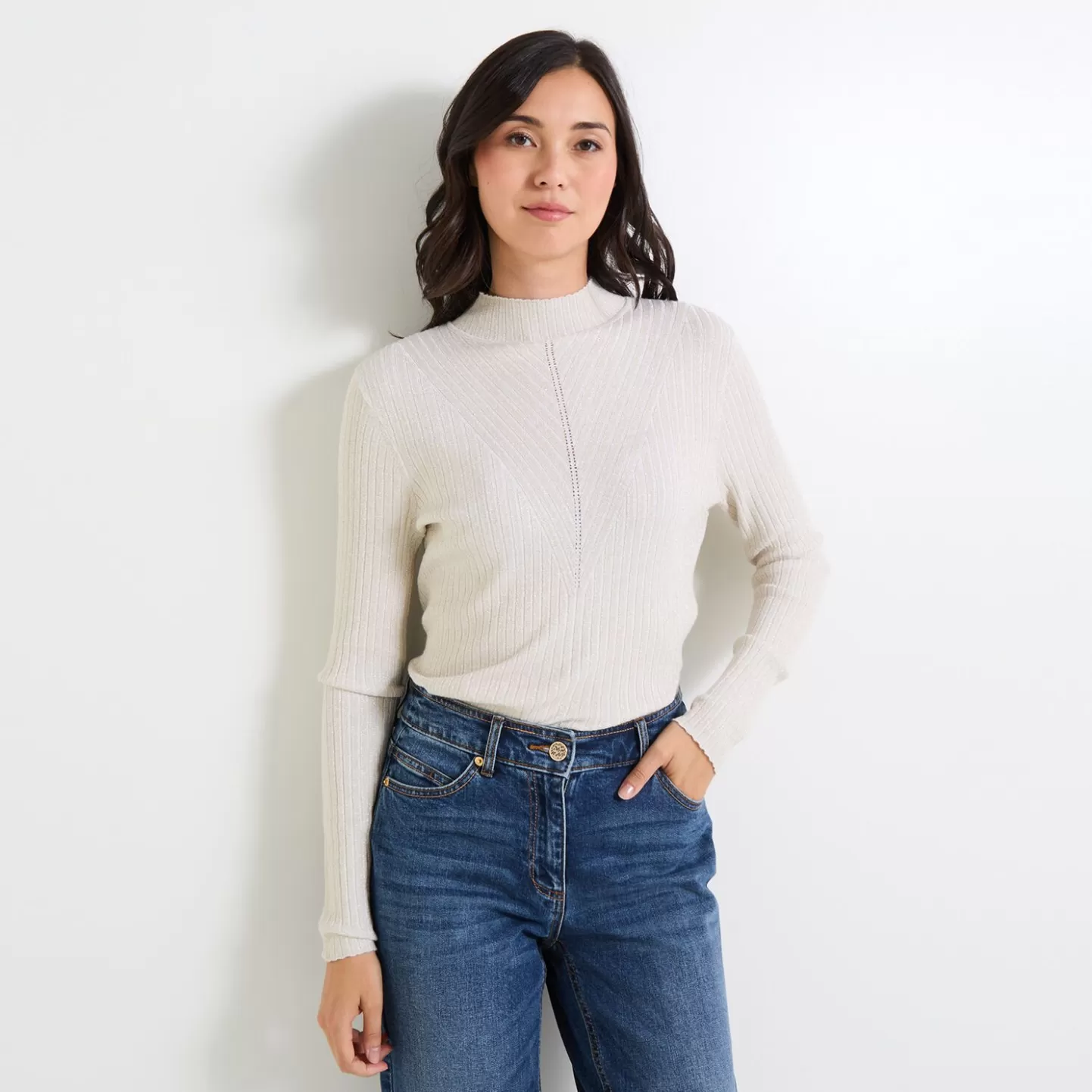 Grain de Malice Pull Col Montant Femme- Pulls & Sweats