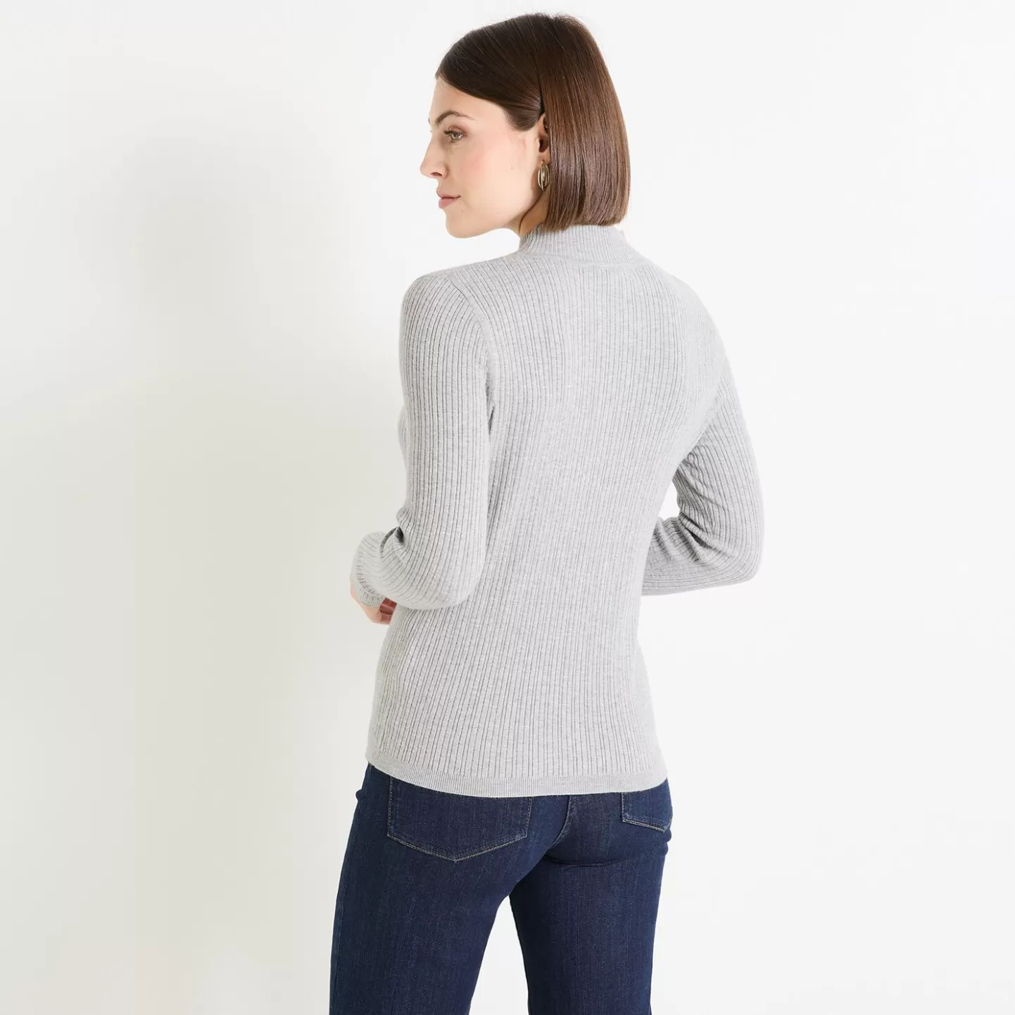 Grain de Malice Pull Col Montant Femme- Pulls & Sweats