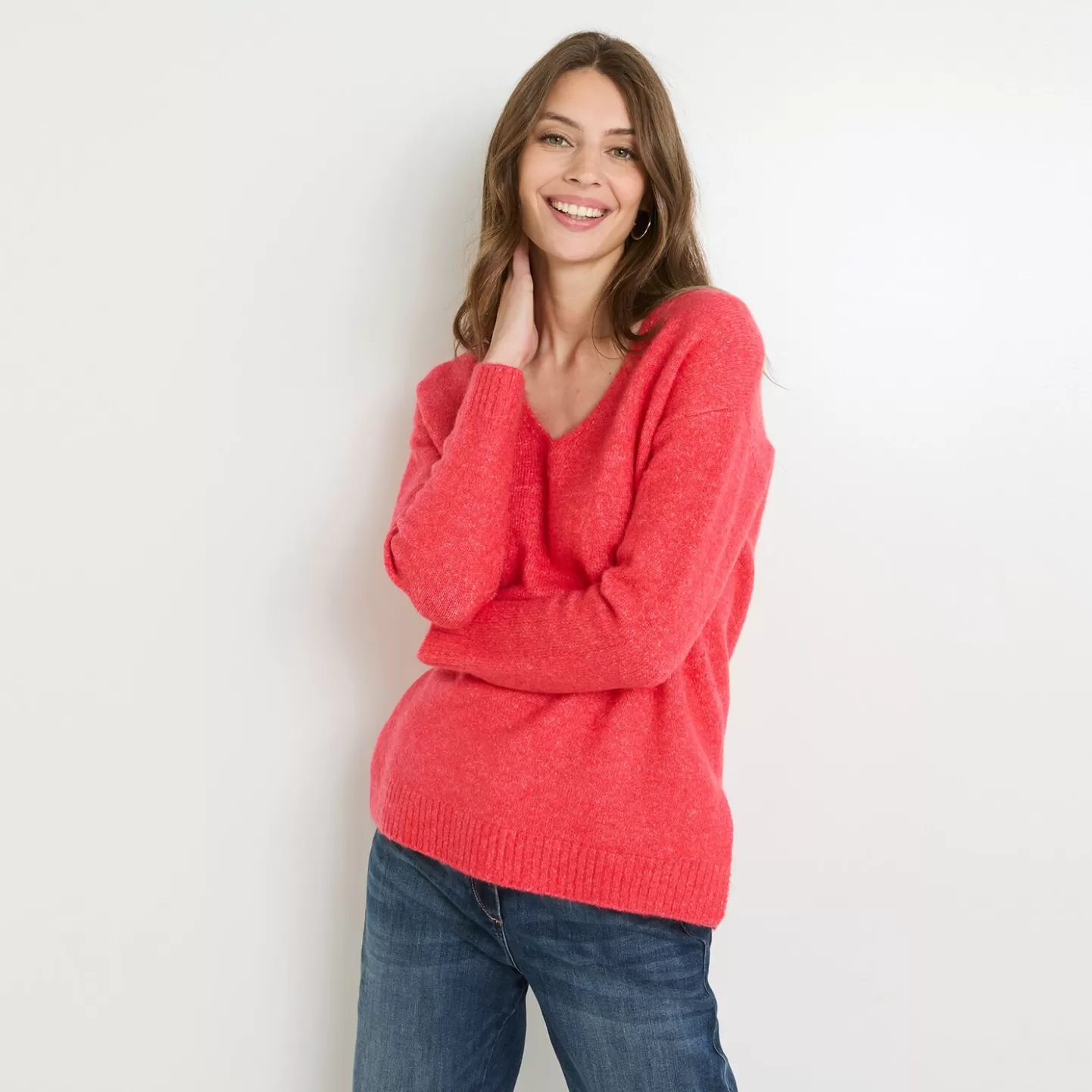 Grain de Malice Pull Col V Femme- Pulls & Sweats