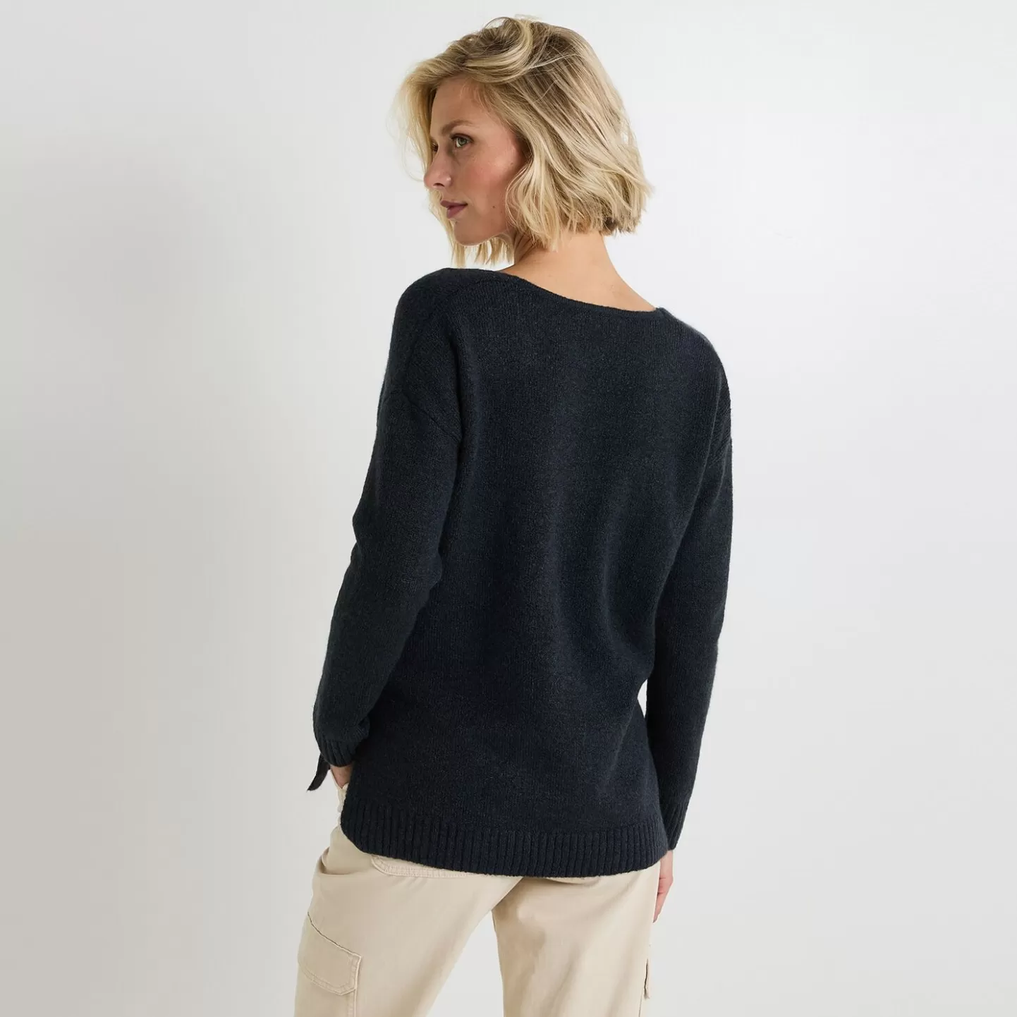 Grain de Malice Pull Col V Femme- Pulls & Sweats