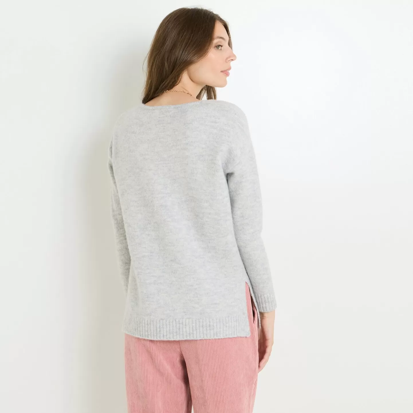 Grain de Malice Pull Col V Femme- Pulls & Sweats