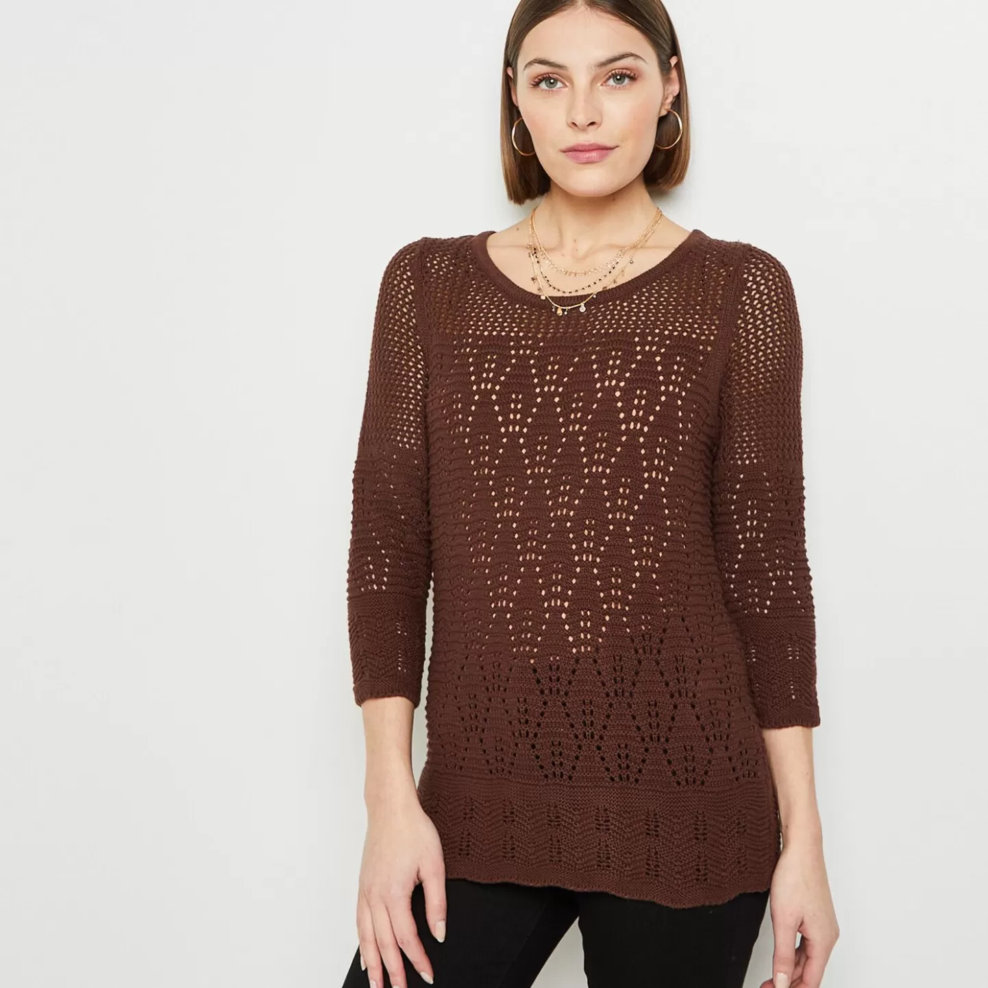 Grain de Malice Pull Crochet Femme- Pulls & Sweats