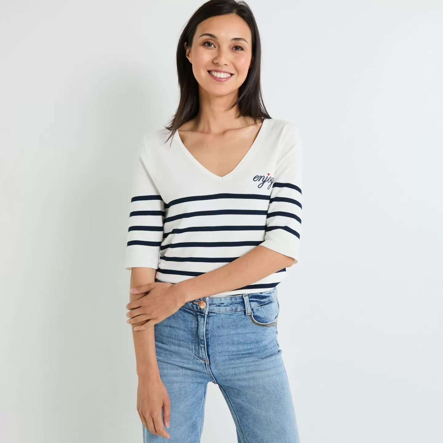 Grain de Malice Pull Rayé Femme- Pulls & Sweats