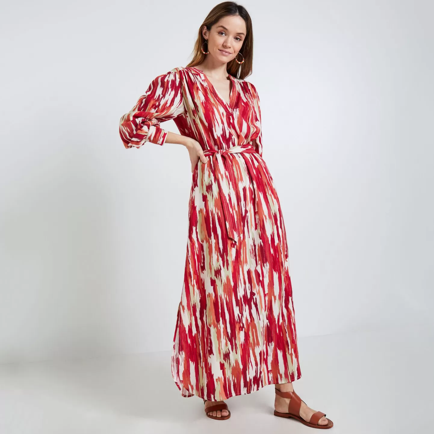 Grain de Malice Robe Longue Imprimée Femme- Jupes | Robes