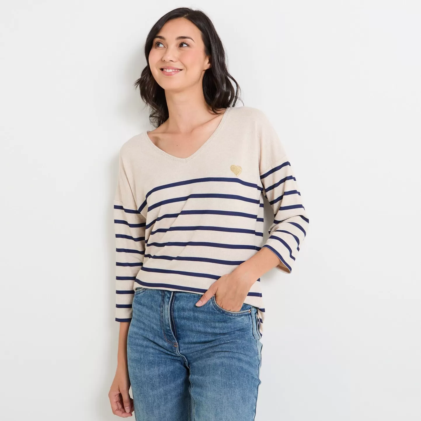 Grain de Malice T Shirt Marinière Doudou Femme- T-Shirts & Tops | Pulls & Sweats