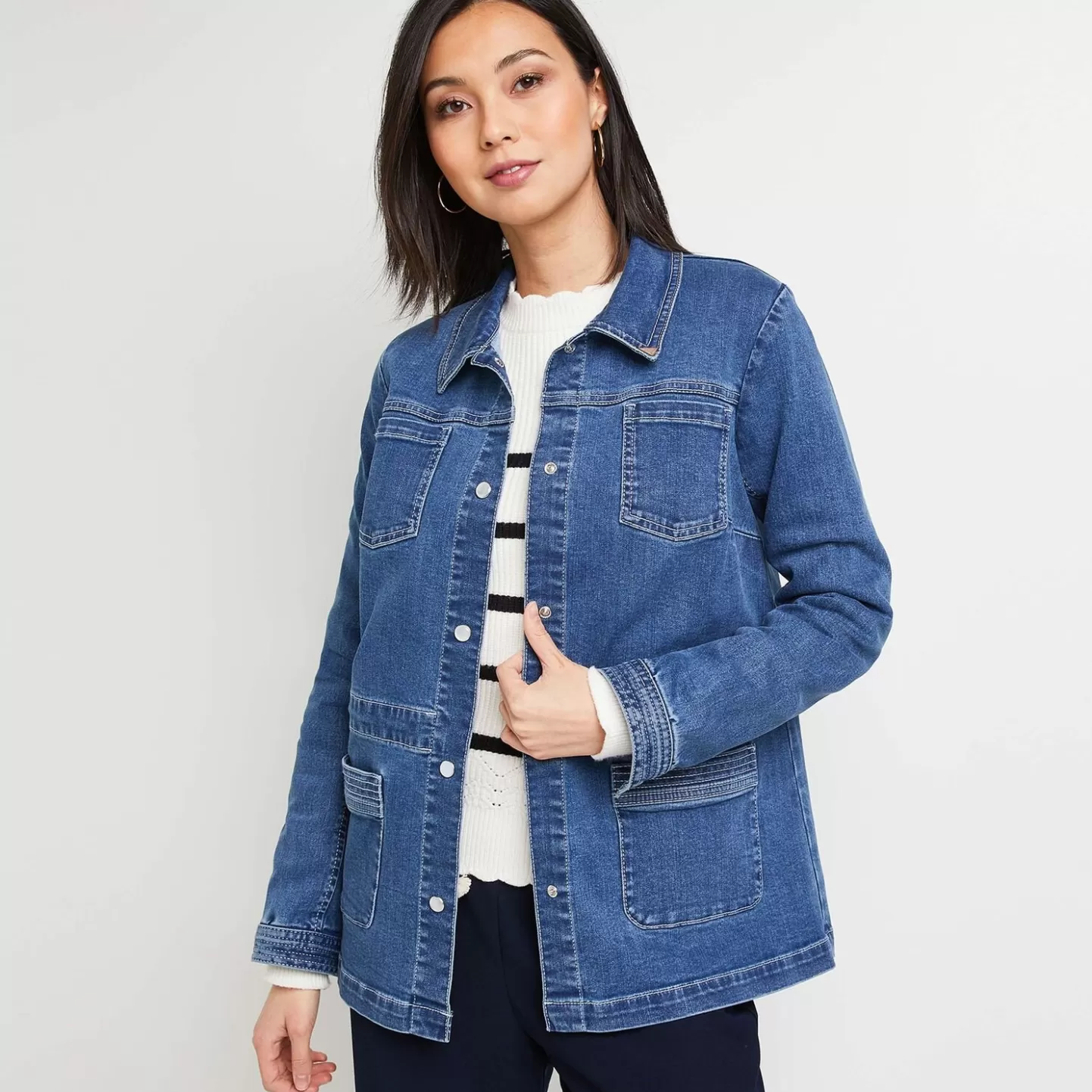 Grain de Malice Veste Saharienne En Jean- Jeans